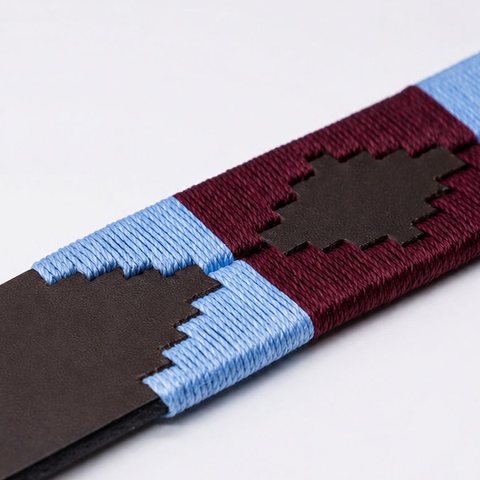 Burgundy × Cambridge Blue